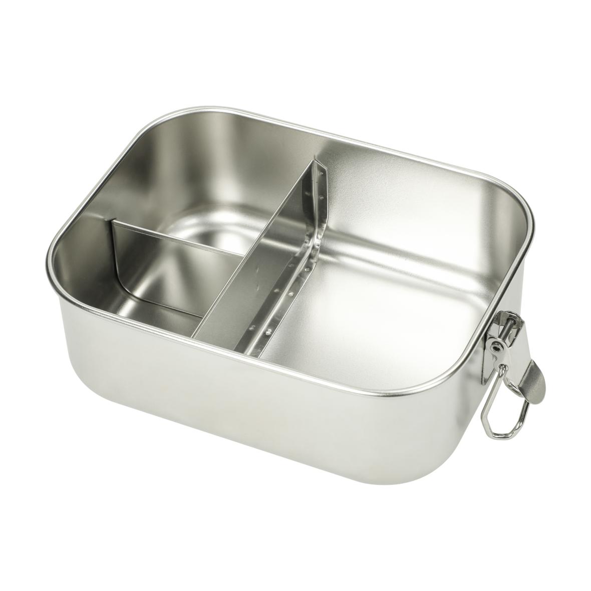 Edelstahl Vorratsdose und Lunch-Box mit integrierter Trennung 17 cm - elasto
