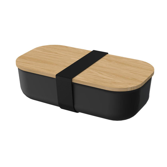 Bio-Kunststoff Brot- und Lunch-Box mit Buchenholz-Deckel 20 cm