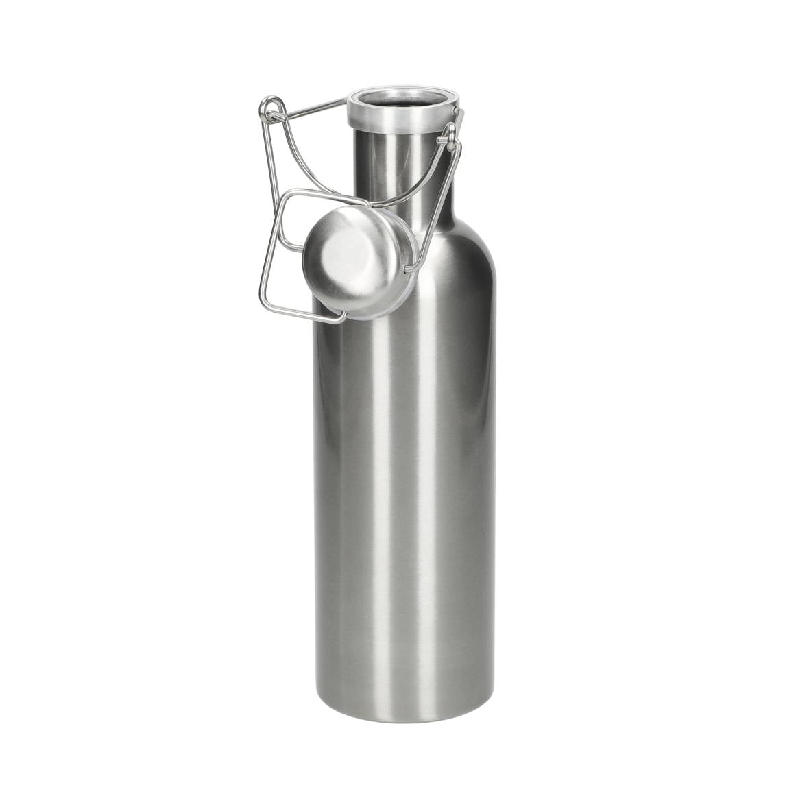Edelstahl Trinkflasche 0,8 l mit Bügelverschluss - elasto