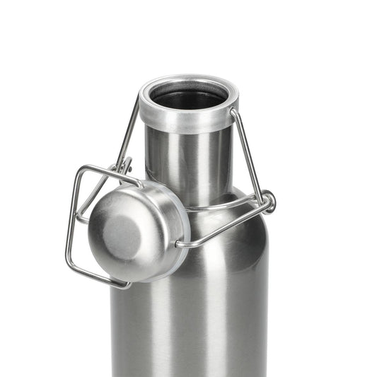 Edelstahl Trinkflasche 0,8 l mit Bügelverschluss - elasto