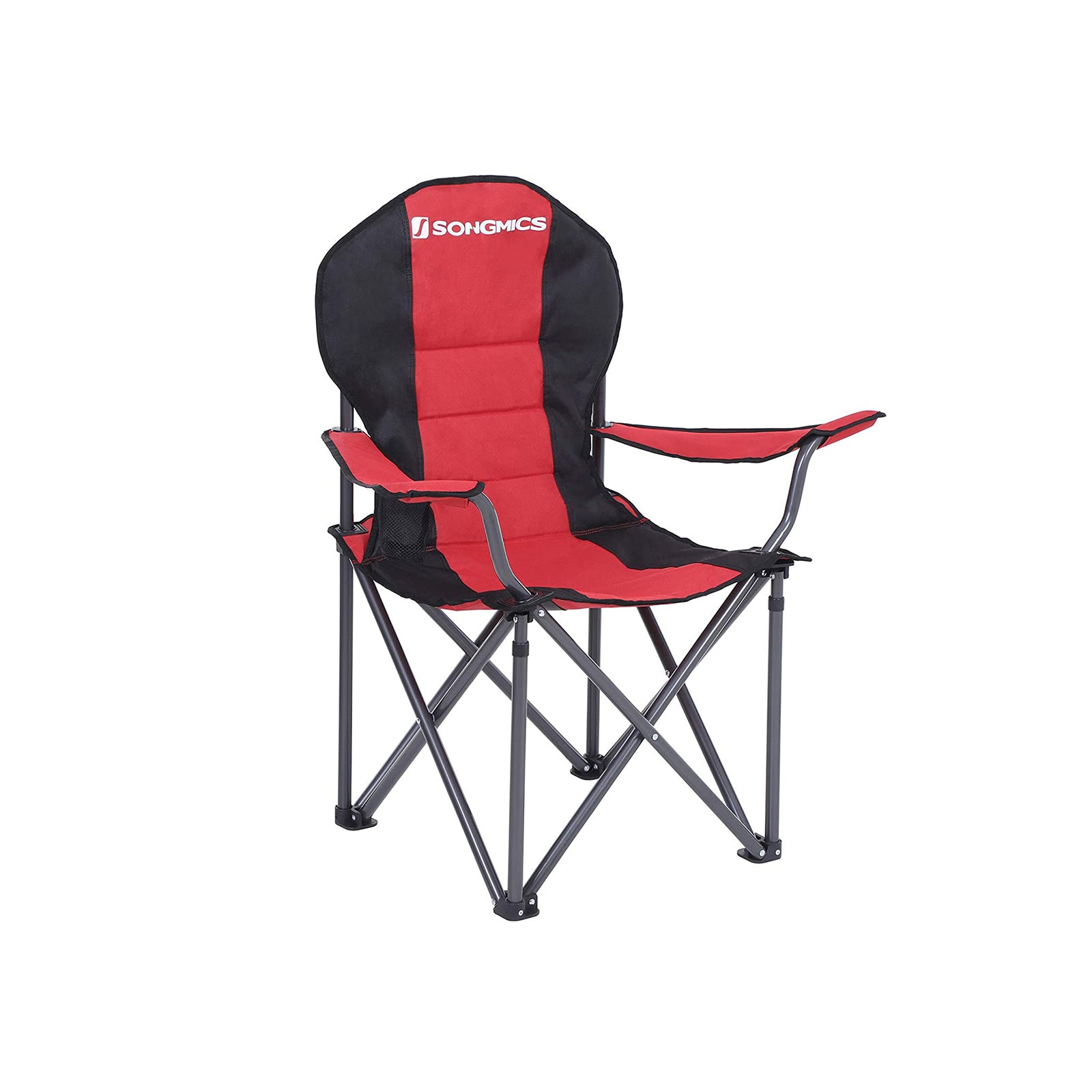 Campingstuhl klappbar- rot/schwarz