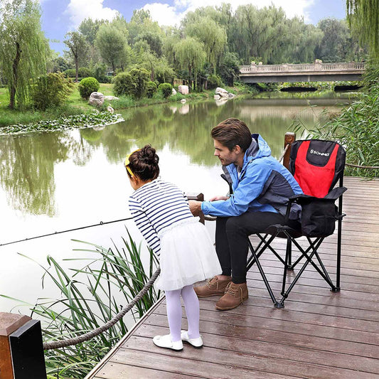 Campingstuhl rot-schwarz - Outdoorbird