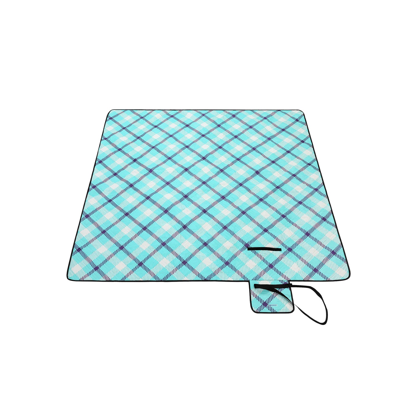 Picknickdecke hellblauer Tartan - Outdoorbird