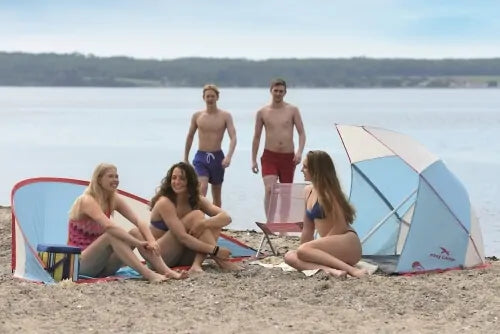 Easy Camp Bay Strandmuschel 220x115cm, rot-blau - Easy Camp