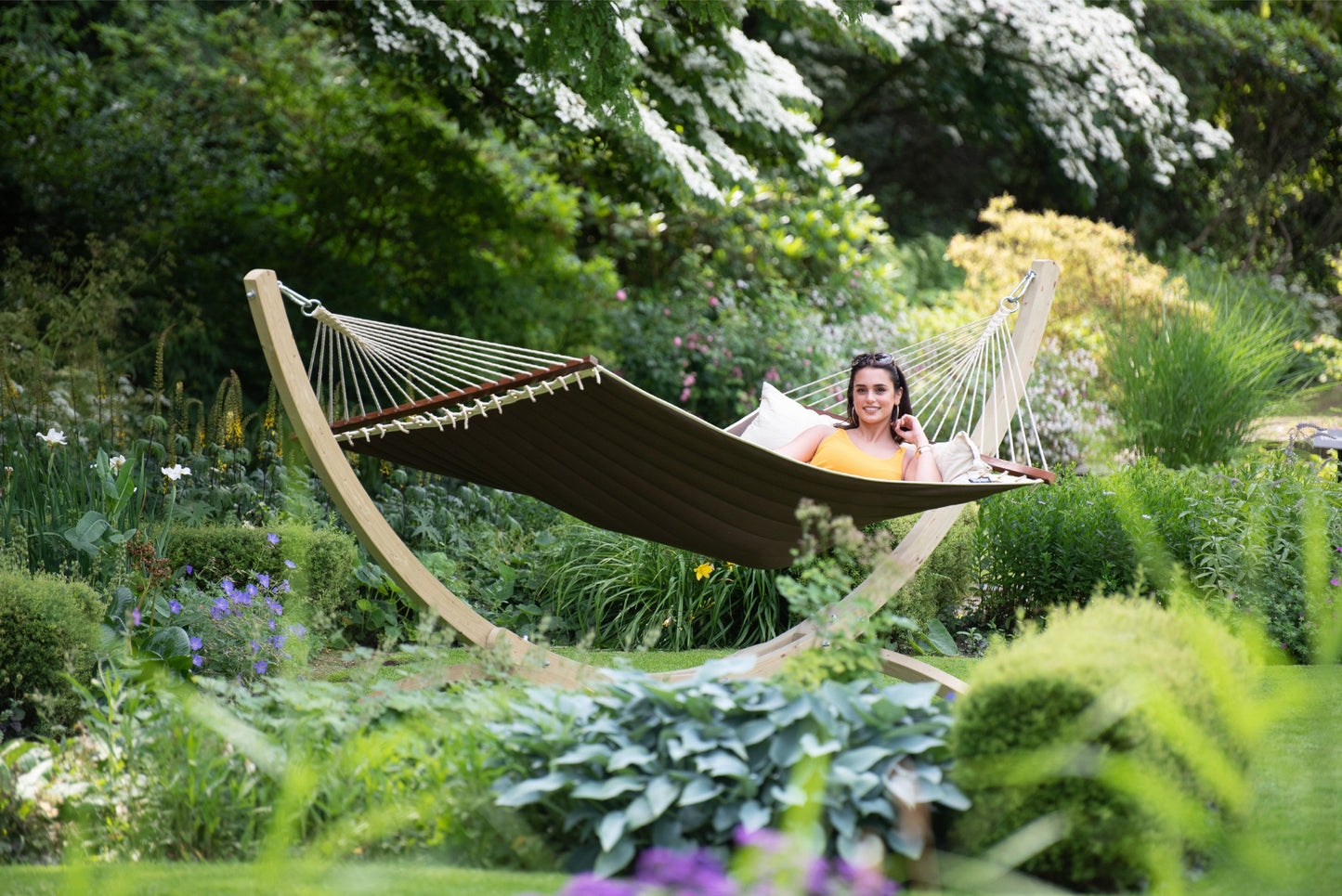 Hängematte Stand Double 'Wood' - Tropilex