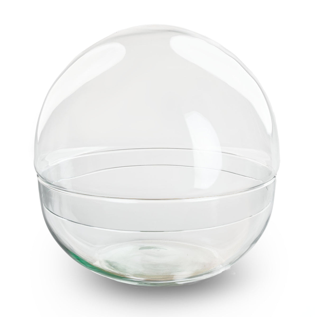 Leeres Flaschengarten-Glas „Dome XL“ als Kugel mit Glaskuppel, 28 × 28 cm – Freisteller