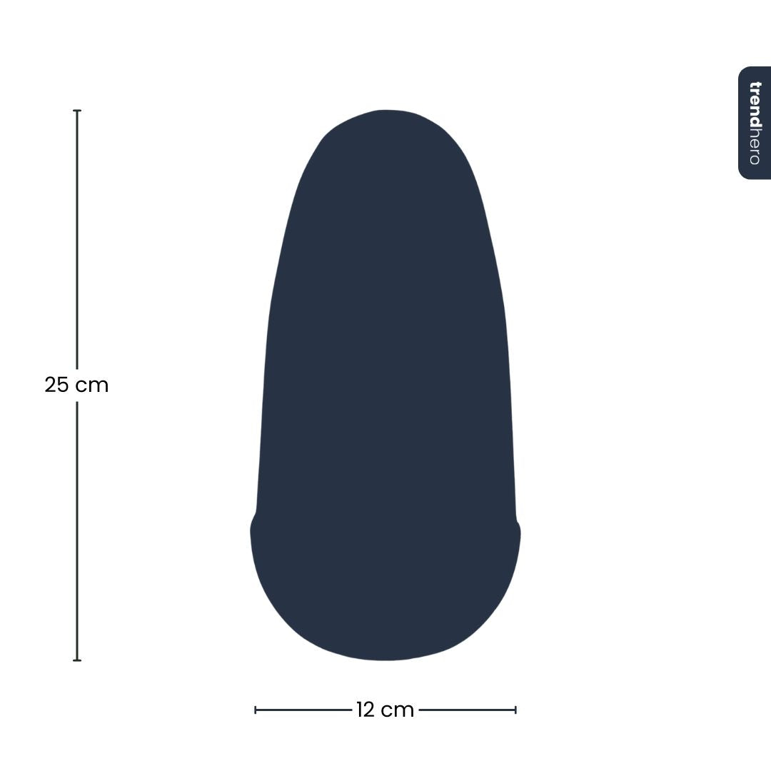 Leeres Flaschengarten-Glas „Egg“ mit Glaskuppel, 25 × 12 cm – Silhouette zum Größenvergleich