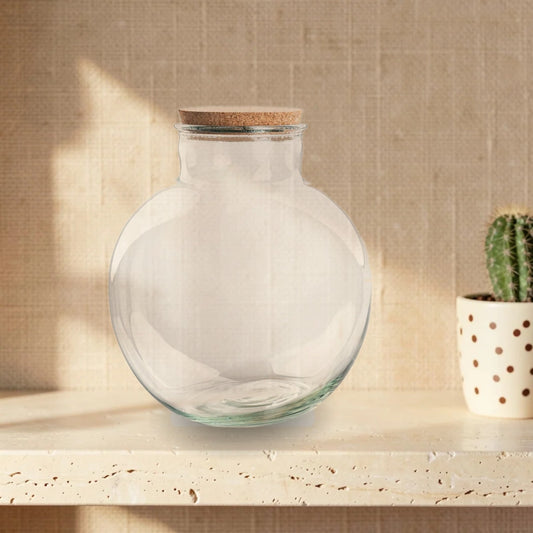 Flaschengarten-Glas „Bolder Bob“ mit LED-Korken – leer (31 cm) - Urban Jungle