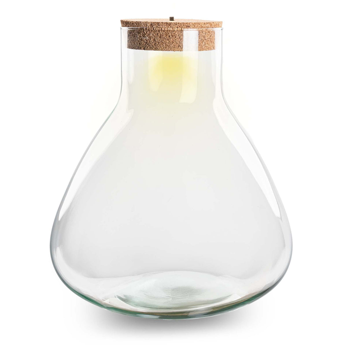Flaschengarten-Glas „Sam XL“ mit Korken & LED-Korken – leer (32 cm) - Urban Jungle