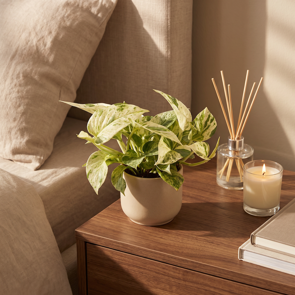 Efeutute „Snow Leopard“ – Epipremnum / Pothos, 25 cm (Topf Ø12 cm) - Everspring