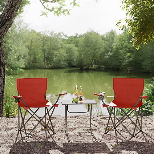 angebot campingstuhl Campingstuhl 2er Set klappbar- rot