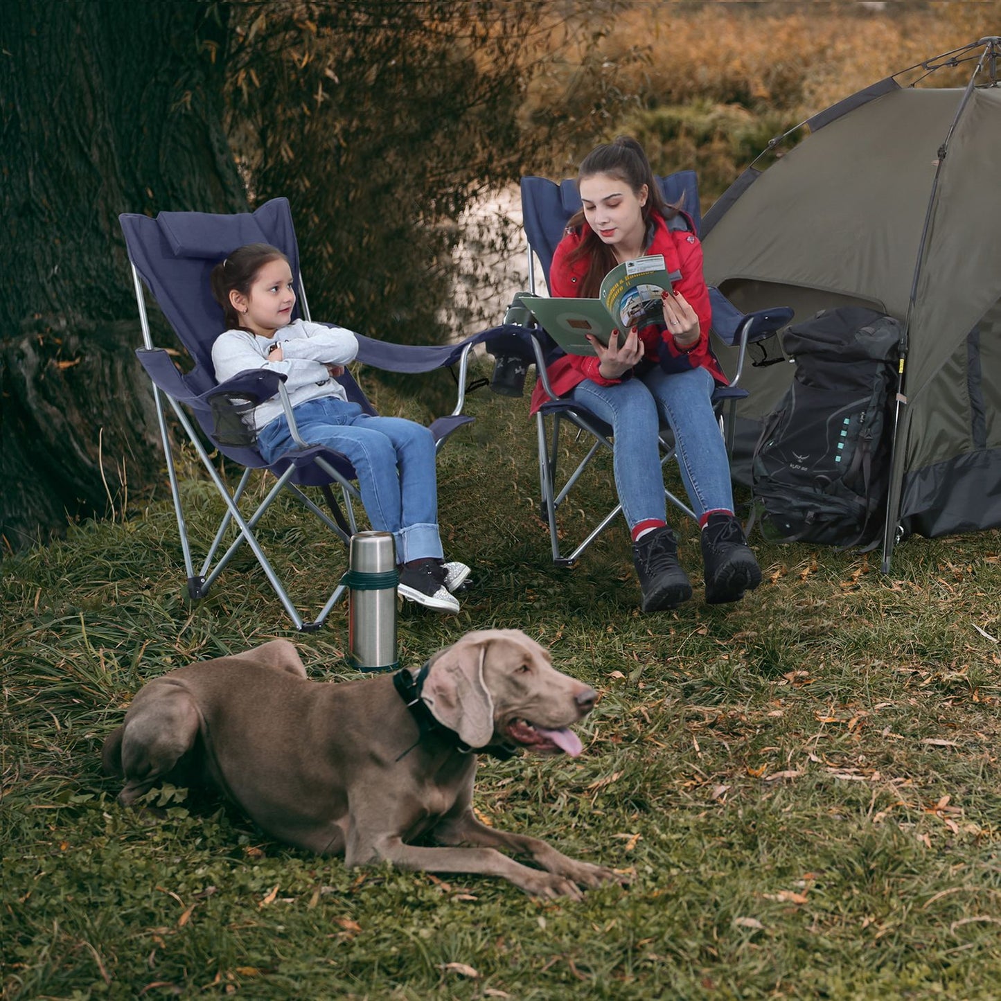 Campingstuhl mit Armlehnen